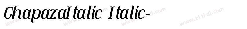 ChapazaItalic Italic字体转换